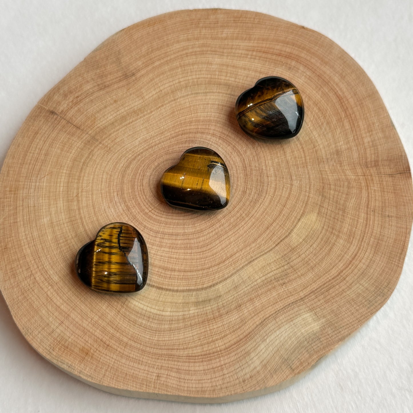 Tiger's Eye Mini Heart Carving