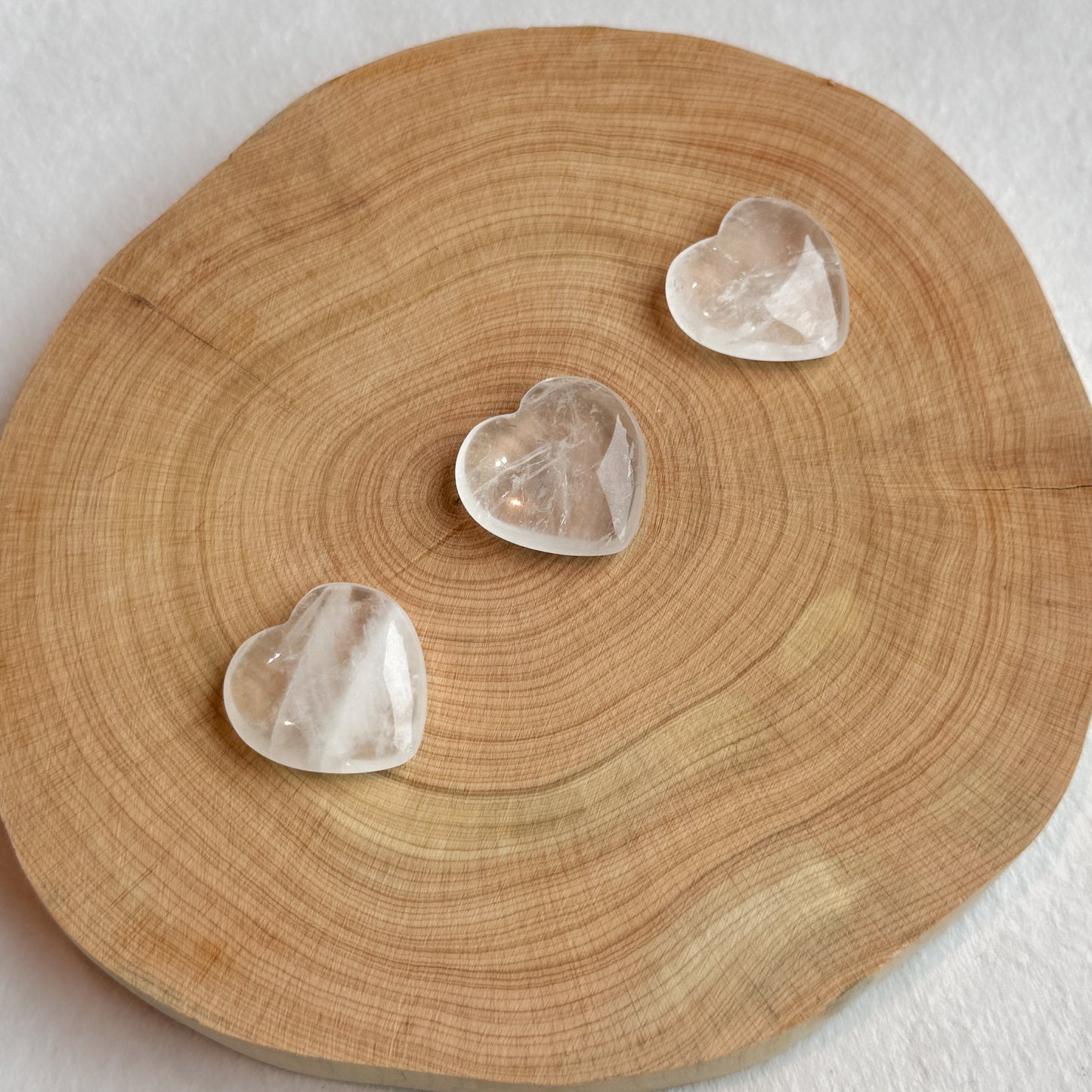 Clear Quartz Mini Heart Carving