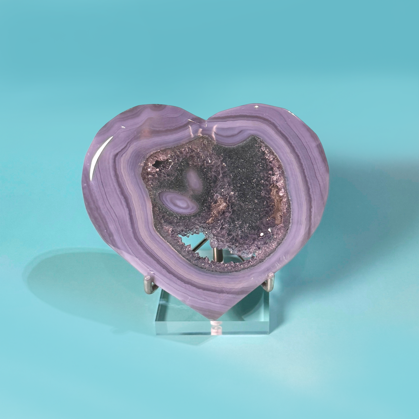 Agate Druzy Heart Slab