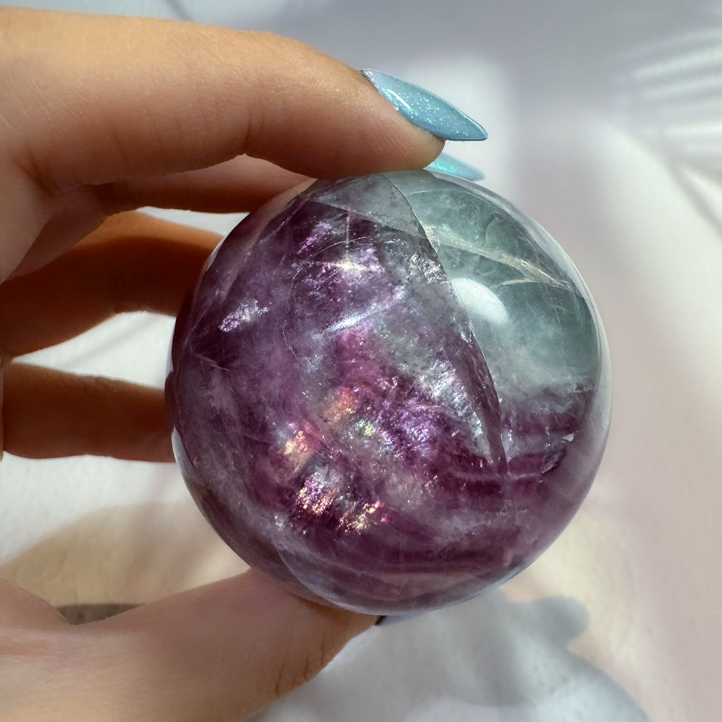 Watermelon Fluorite Sphere (B)